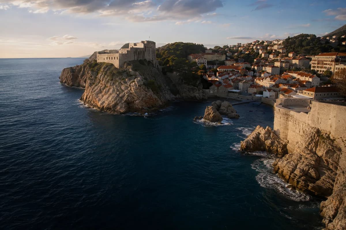 Representative travel artwork for Dubrovnik