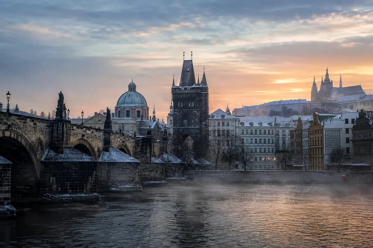 Representative travel artwork for Prague
