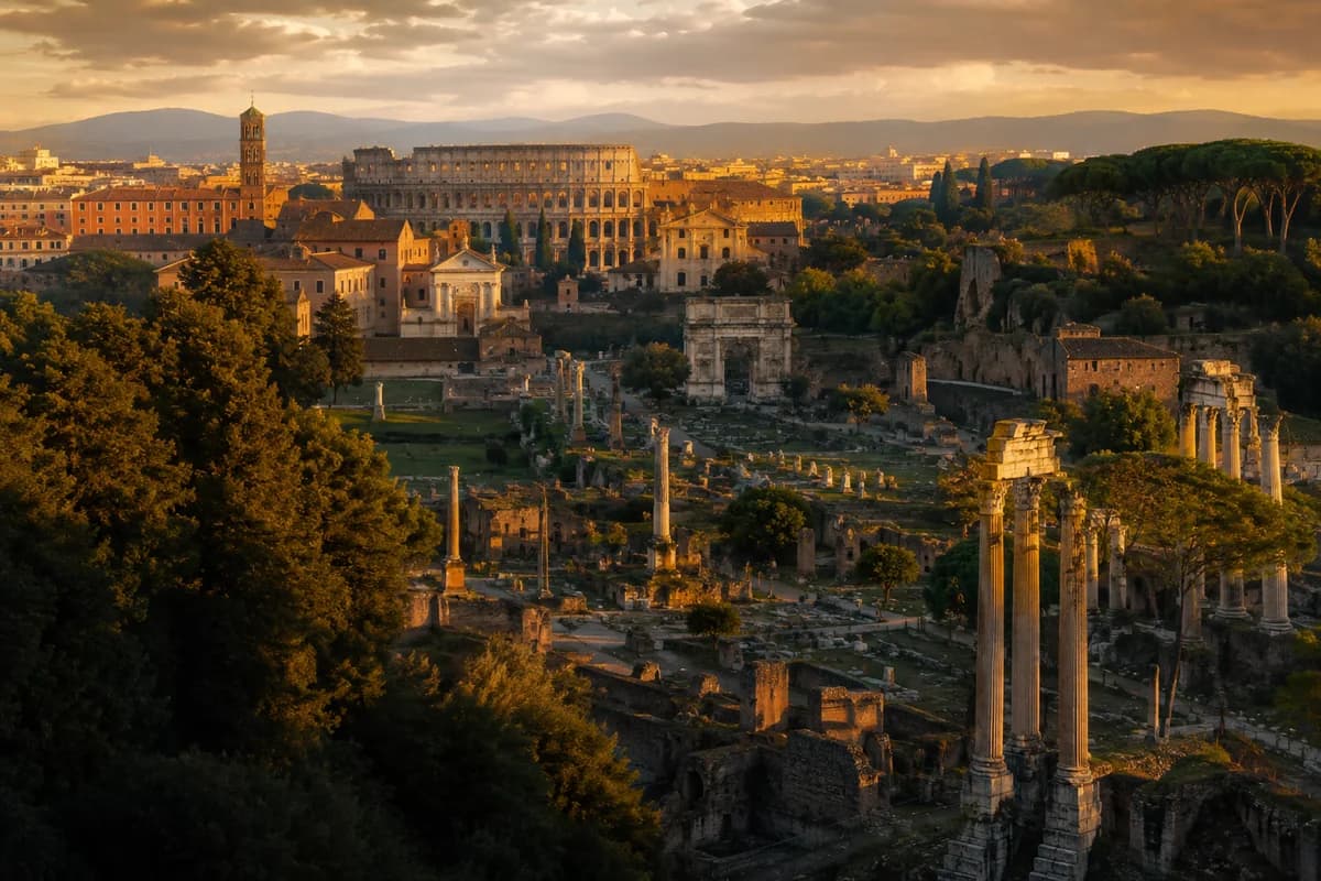 Representative travel artwork for Rome